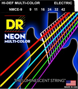 DR Neon Multi-Color NMCE-9 electric guitar strings set
