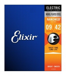 Juego cuerdas eléctrica Elixir 12002 Nanoweb 09-42