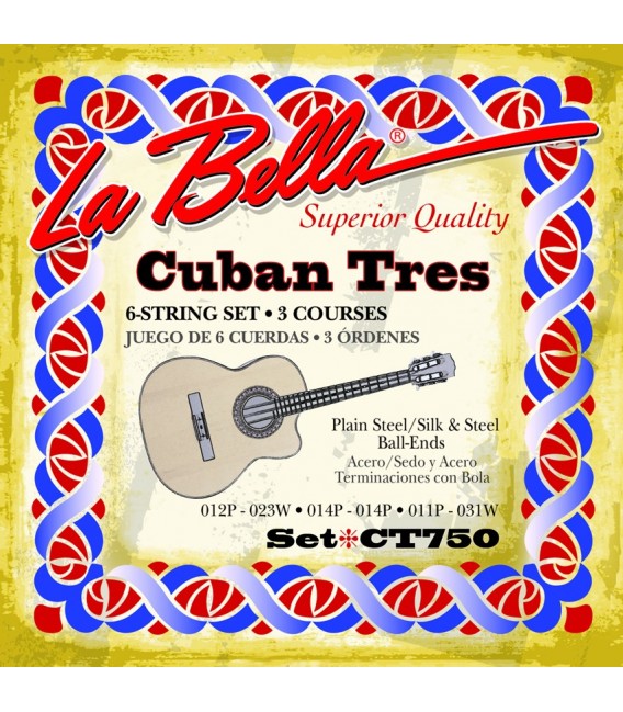 Juego cuerdas tres cubano La Bella CT750