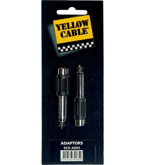 Adaptador Yellow Cable RCA H - Jack mono ECO-AD03